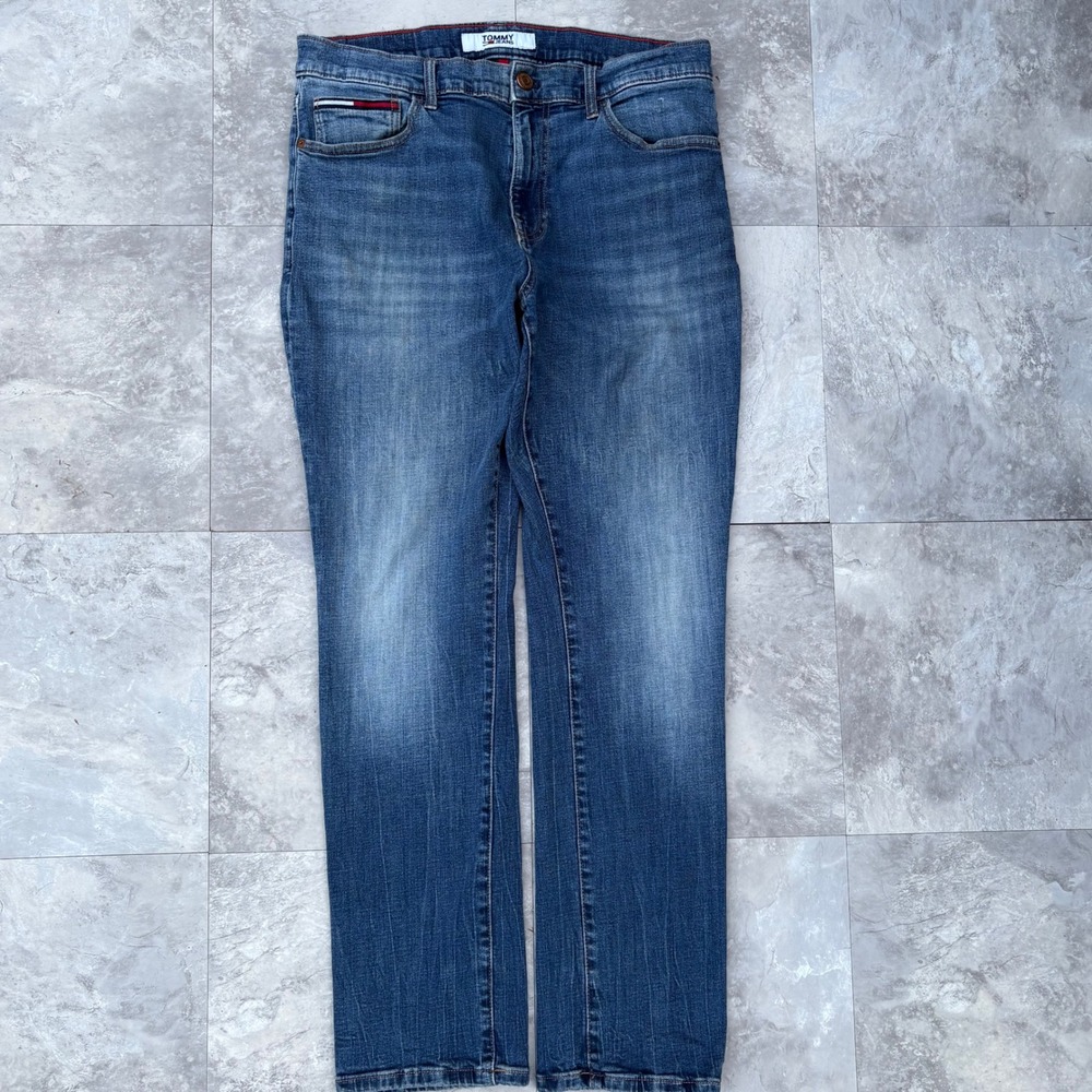 Tommy Jeans Scanton Slim Fit Medium Wash Blue Denim Jeans Mens 33x30
